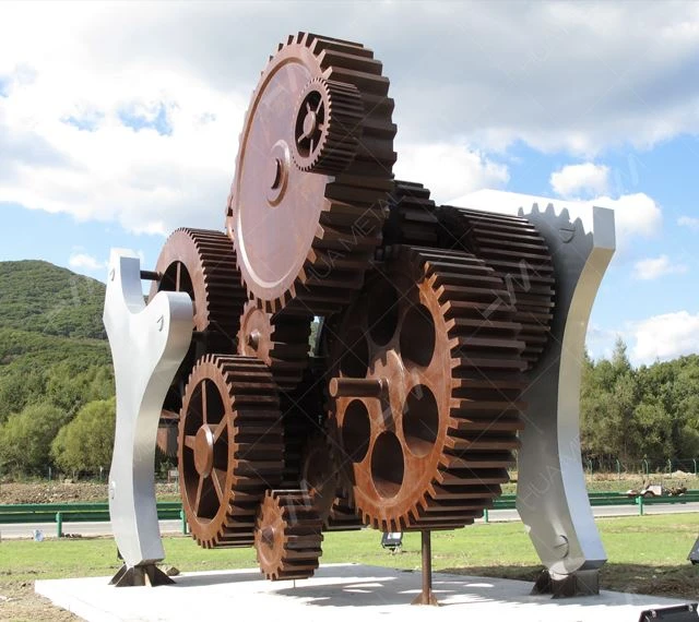 Spray painted steel art sculpture 04